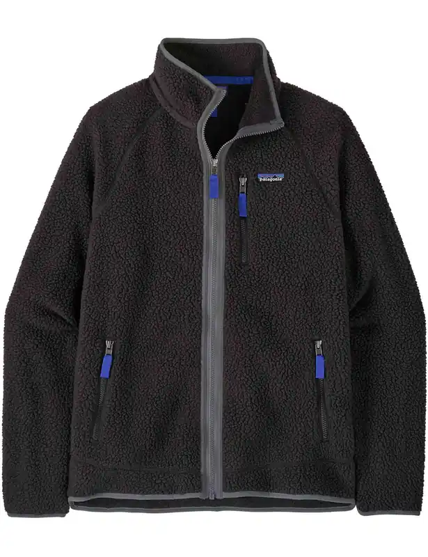 Retro Pile Fleece Jacket - Black w/Forge Grey