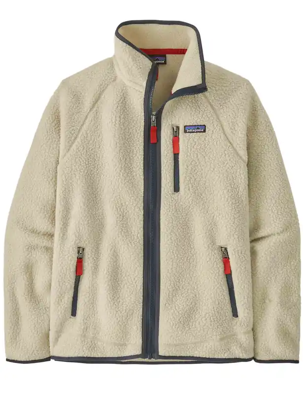 Retro Pile Fleece Jacket - Pelican w/Smolder Blue