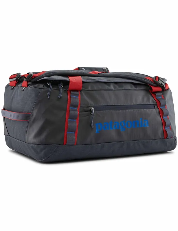 Black Hole Duffel 40L - Smolder Blue w/Amanita Red