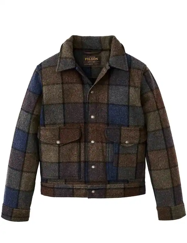 Mackinaw Wool Work Jacket - Blue/Brown/Gray Plaid