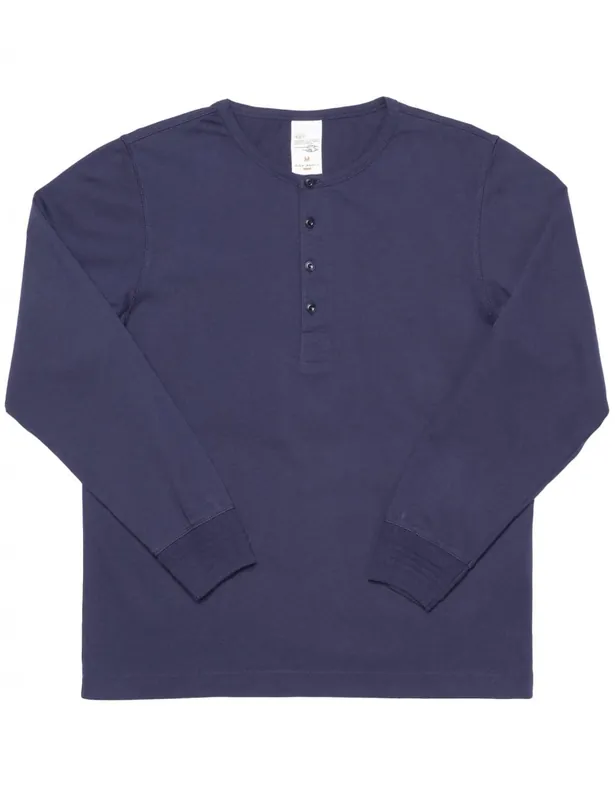 Henley Long Sleeve Top - Midnight