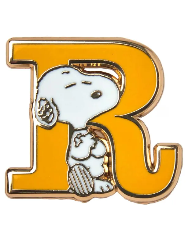 Snoopy Alphabet Enamel Pin Badge - Letter R