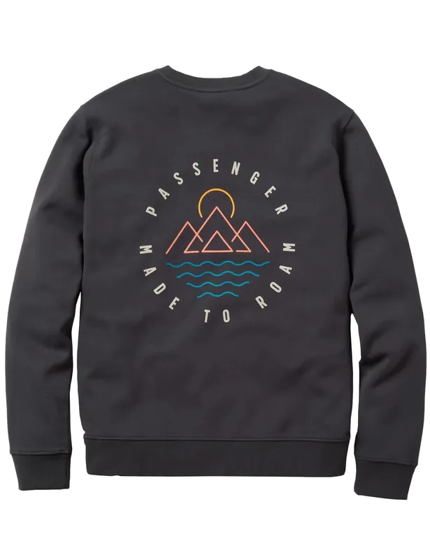 Escapism Recycled Cotton Crew Sweat - Faded Black