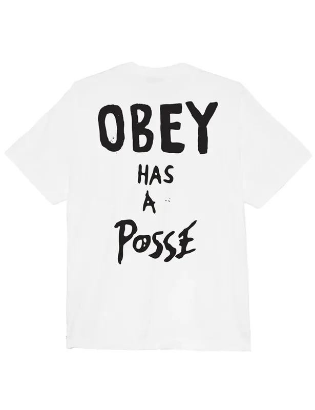 Obey Has A Posse Heavyweight T-Shirt - White
