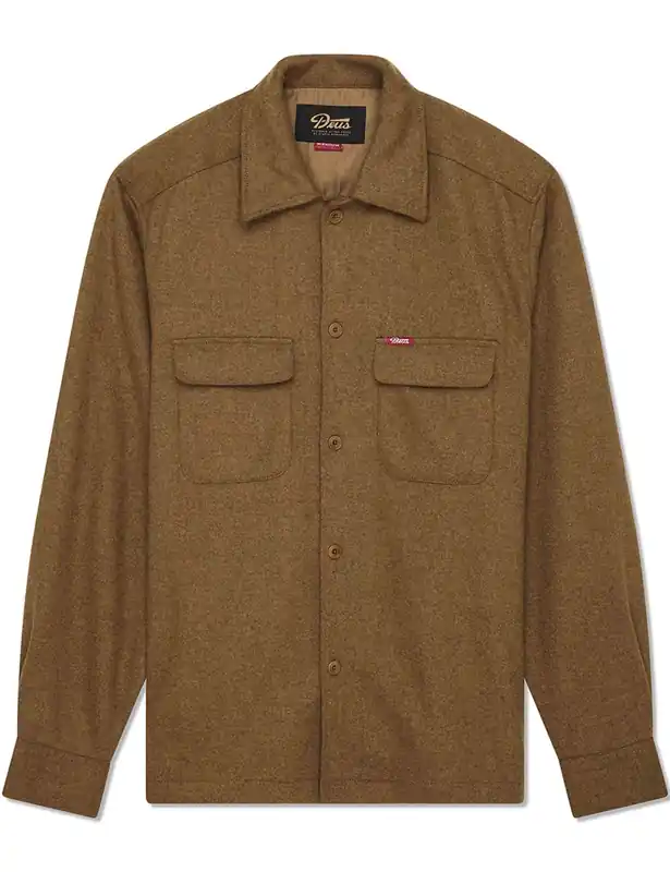 Clayton Wool Shirt - Bronze Brown