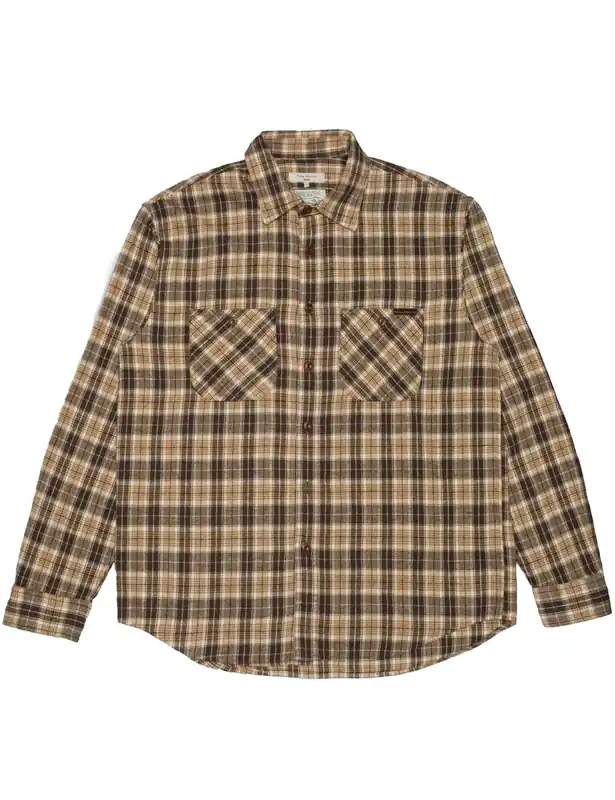 Julian Worker Check Shirt - Brown