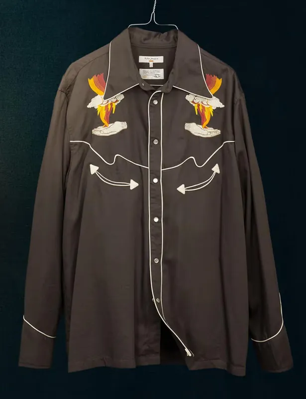 Gonzo Western Shirt - Sunburns Black/Brown