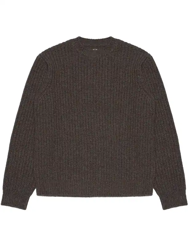 August Chunky Crew Neck Knit - Brown