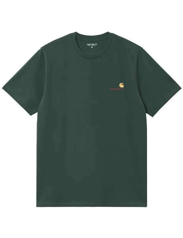 American Script T-Shirt - Kale Green