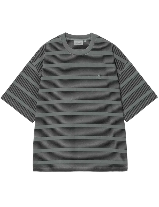 Hanson Stripe T-Shirt - Kale Green