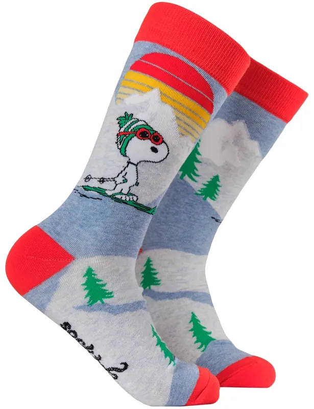 Snoopy Socks In The Mountain Blue - Peanuts