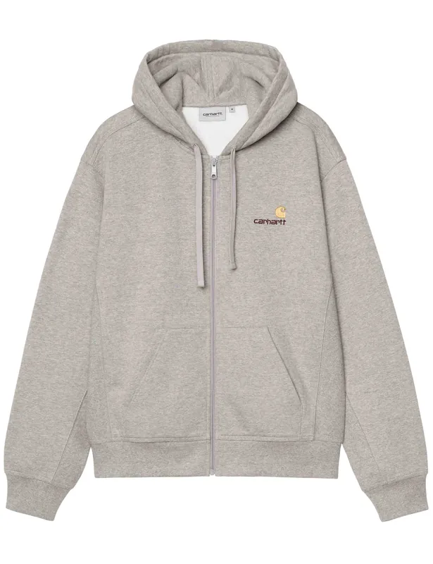 American Script Hooded Jacket - Grey Heather
