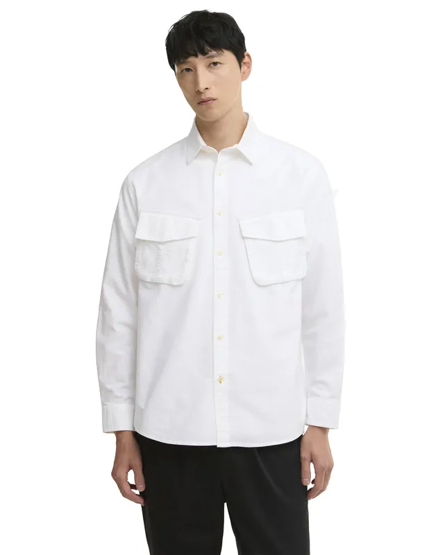 Arnham Oversized Oxford Jungle Shirt - White