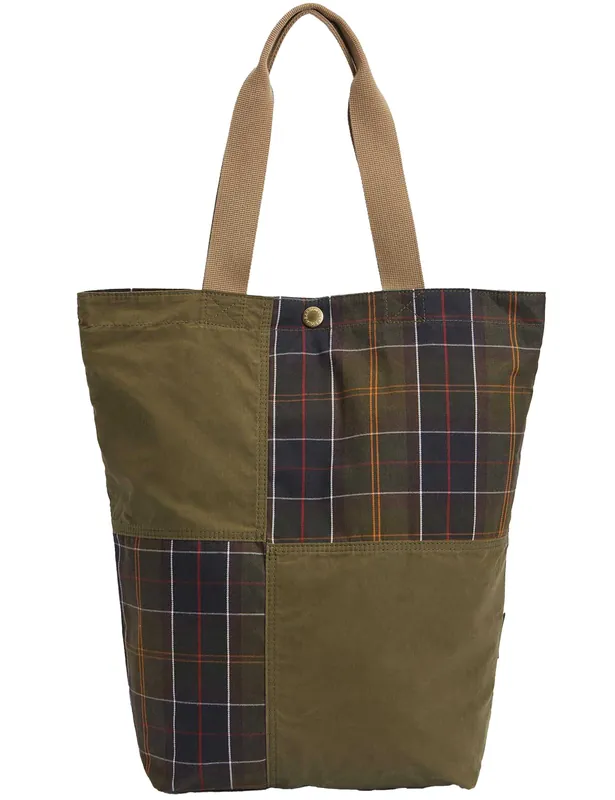 Transport Patchwork Tote Bag - Dusky Green
