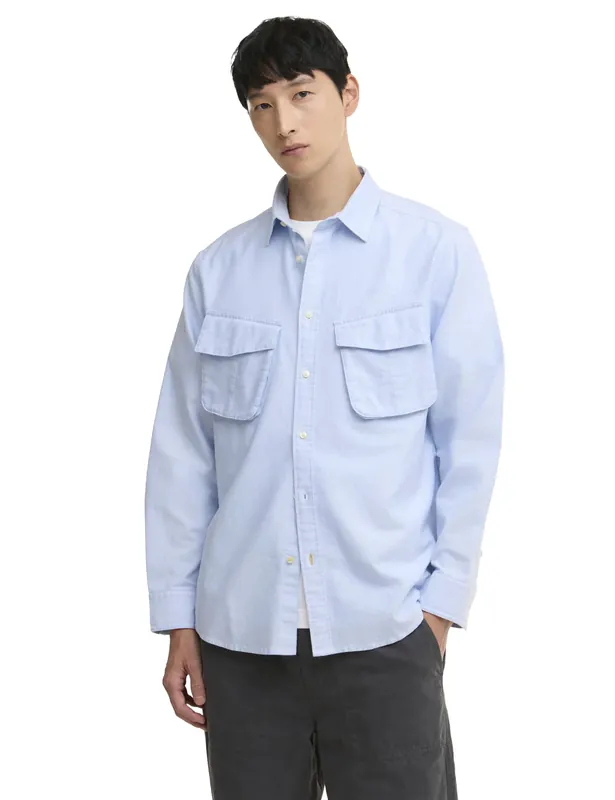 Arnham Oversized Oxford Jungle Shirt - Sky