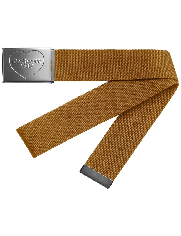 Heart Clip Belt - Hamilton Brown/Silver