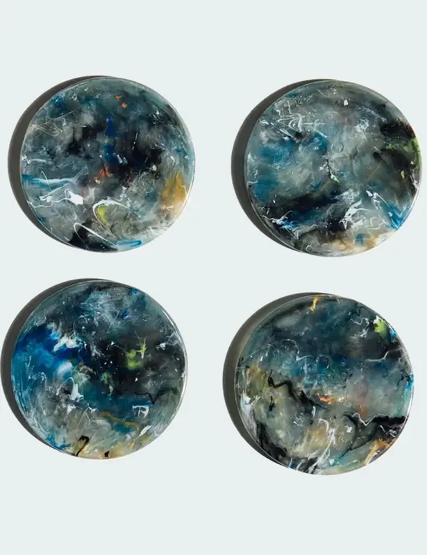 Recycled Plastic Coasters (Set of 2) - Marble