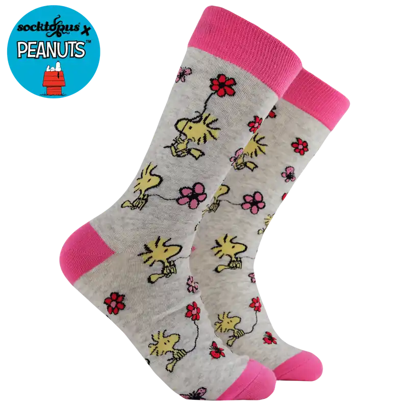 Snoopy Socks - Woodstock Flowers