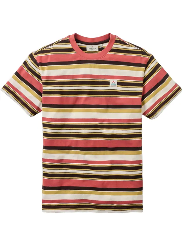 Wild Pine Stripe T-Shirt - Redwood Multi Stripe