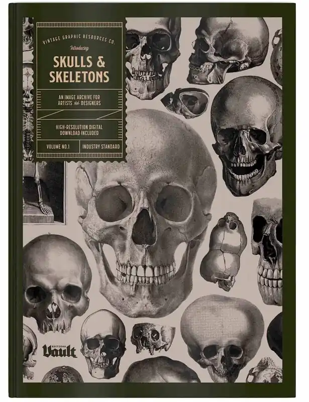 Skulls & Skeletons Book by Kale James - Vault Editions
