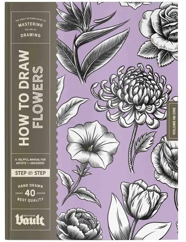 How to Draw Flowers Book by James Kale - Vault Editions