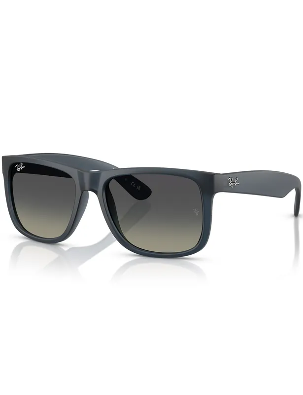 Justin Classic Sunglasses - Polished Rubber Blue/Gradient Grey
