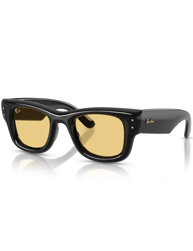 Wayfarer Puffer Sunglasses - Polished Black/Yellow