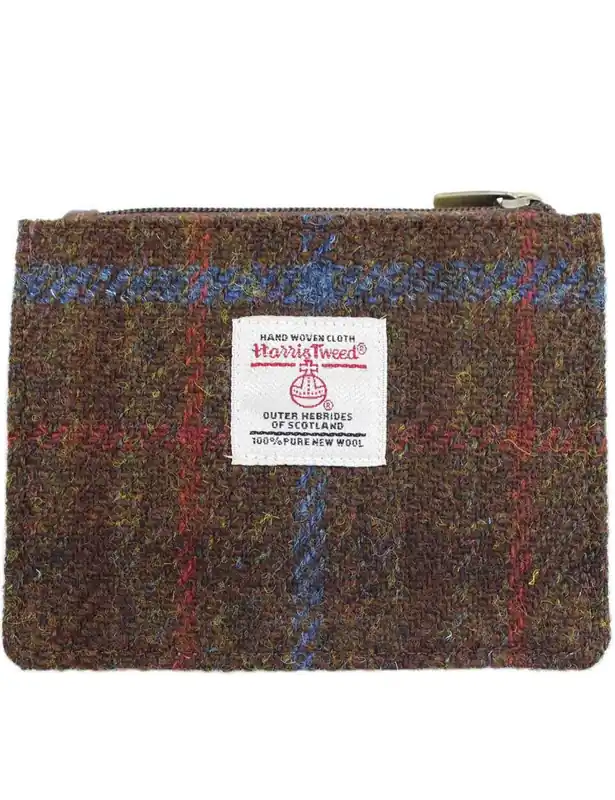 Rory Harris Tweed Coin Card Wallet - Brown Check