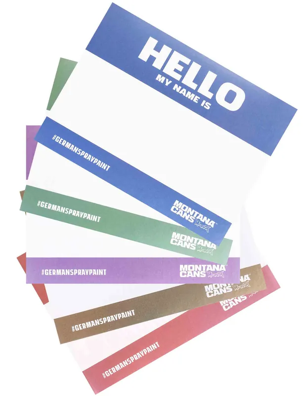 Hello My Name Is Sticker Pack (Metallic) - Montana