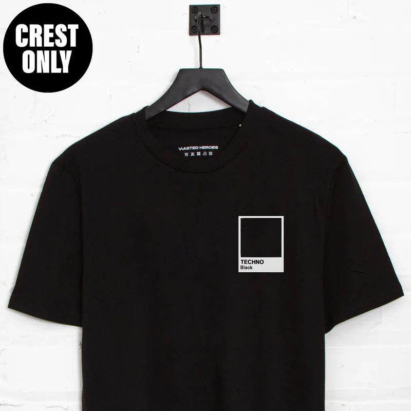 Crest Techno Black - Tshirt - Black