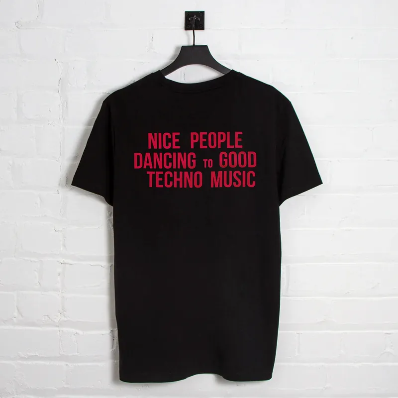 Peoples Techno Back Print - Tshirt - Black
