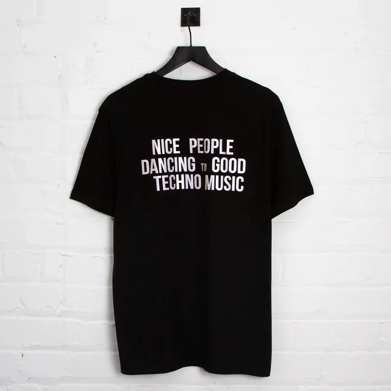 Reflective Peoples Techno Back Print - Tshirt - Black