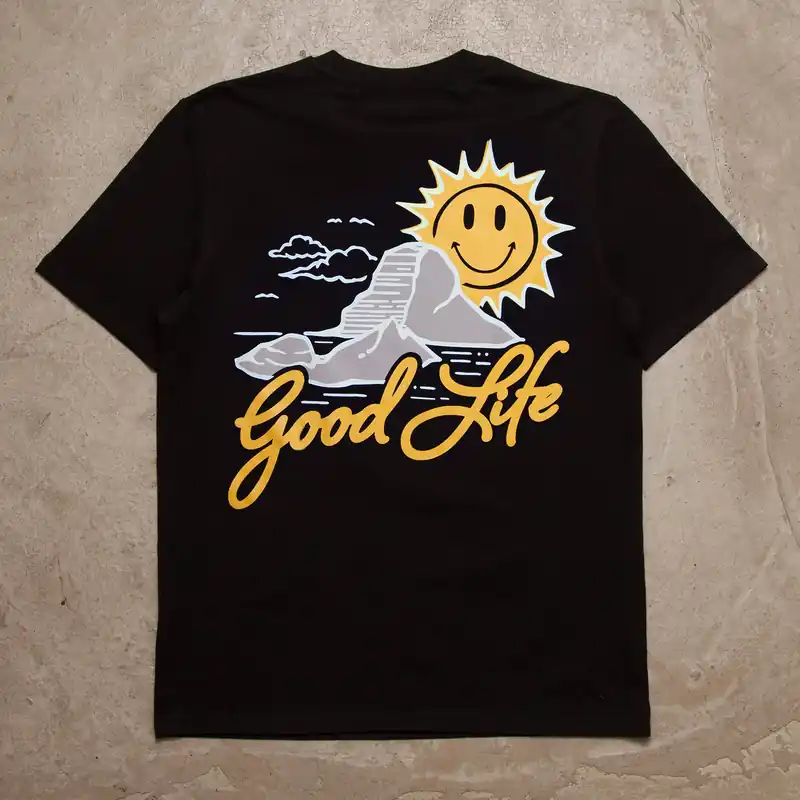 Es Vedrà Good Life Back - Tshirt - Black
