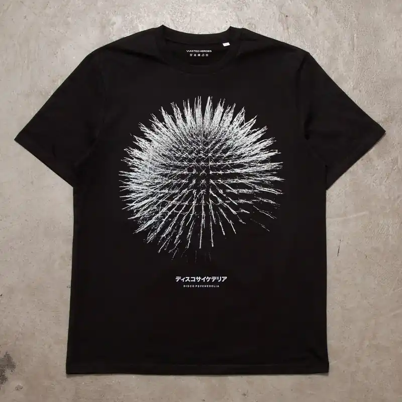 Orb 003 Disco Psychedelia Front Print - Tshirt - Black