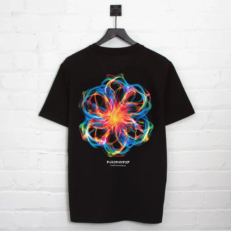 016 Disco Psychedelia Back Print - Tshirt - Black