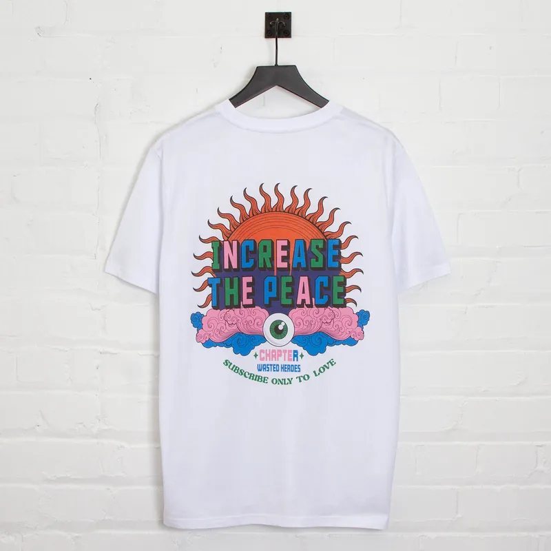 Increase The Peace Back Print - Tshirt - White