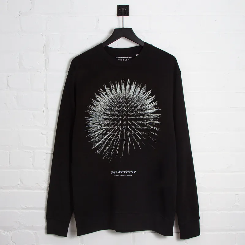 Orb 003 Disco Psychedelia Front Print - Sweatshirt - Black
