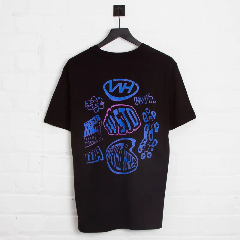 Liquid Logo Back Print - Tshirt - Black