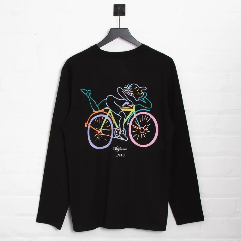 Kaleidoscopic Hofmann Back Print - Long Sleeve Tshirt - Black