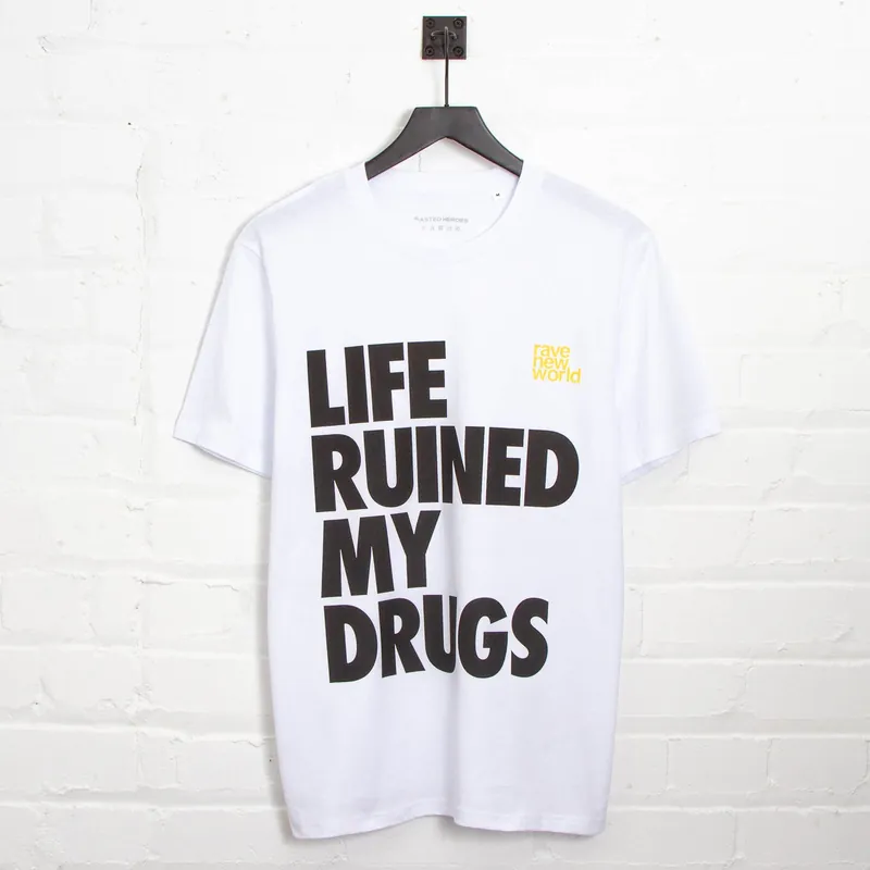 RNW Life Front Print - Tshirt - White