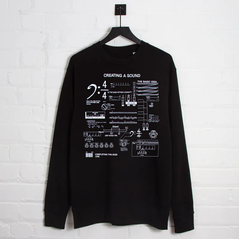 303 Sound Front Print - Sweatshirt - Black