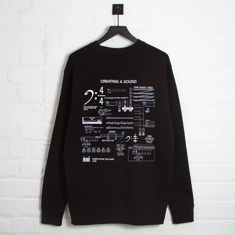 303 Sound Back Print - Sweatshirt - Black