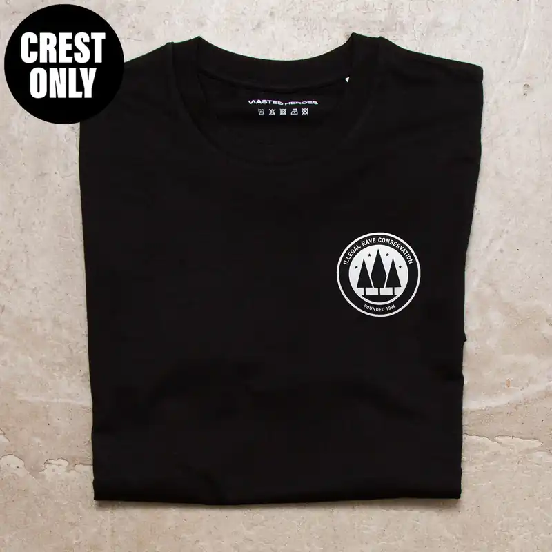 Illegal Rave Conservation Crest T-Shirt – Black
