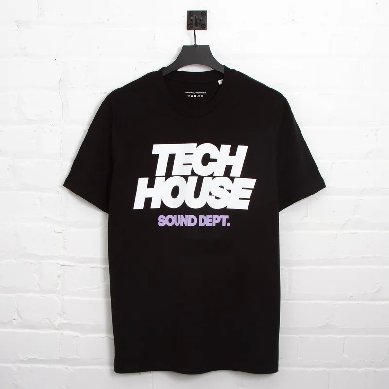 Tech House Dept Front Print - Tshirt - Black