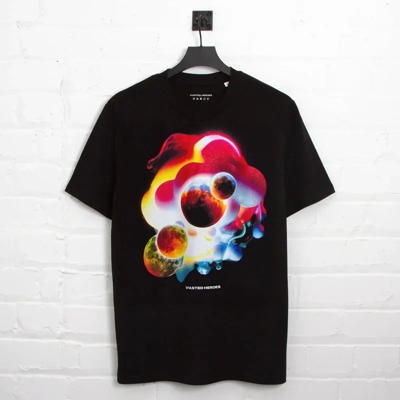 Orbital 002 Front Print - Tshirt - Black