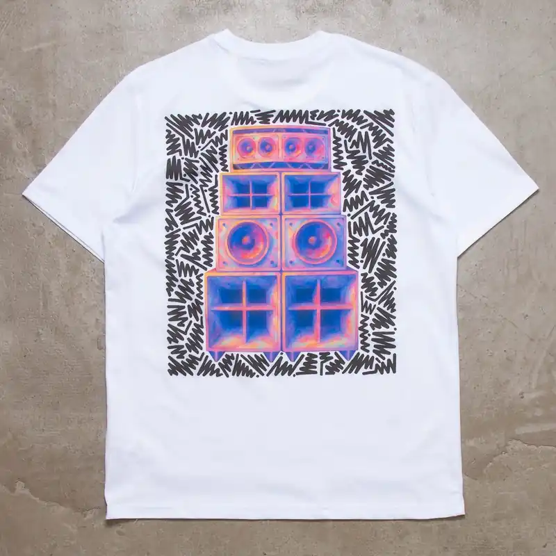 Doodle Funktion Back Print - Tshirt - White