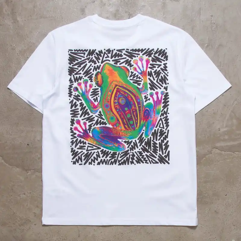 Doodle Toad Back Print - Tshirt - White