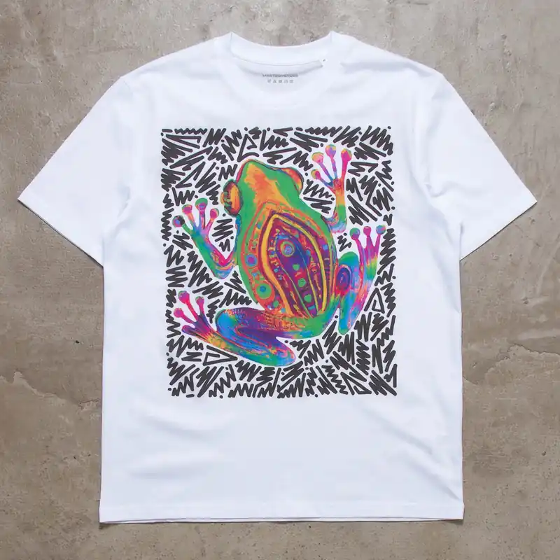 Doodle Toad Front Print - Tshirt - White