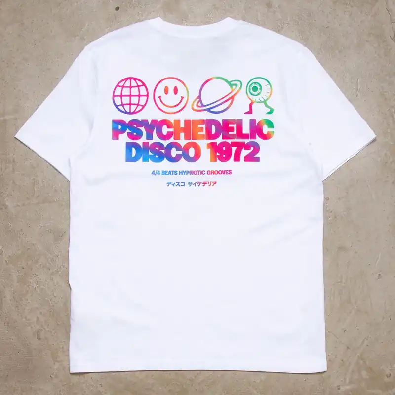 Mercury Elements Psychedelic Disco 1972 Back Print - Tshirt - White