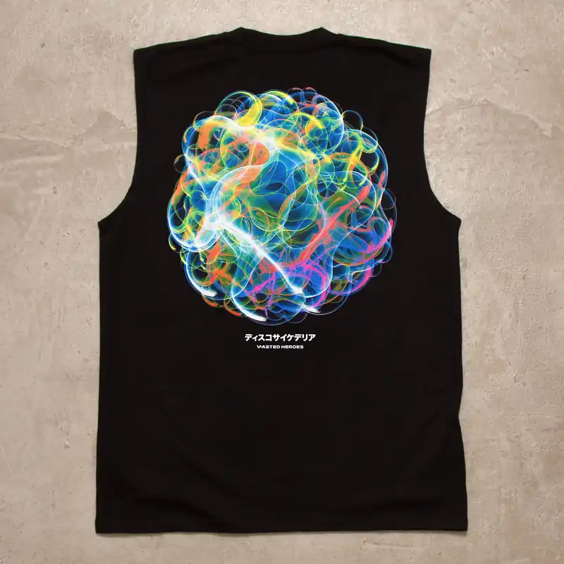 046 Disco Psychedelia - Tank Tshirt - Black